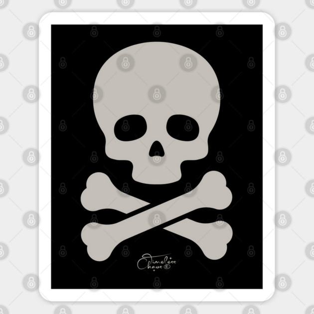 Skull and Cross Bones Sticker by Timeless Chaos