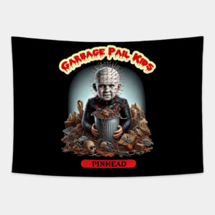 Garbage Pail Kids Pinhead T-Shirt – Horror Mashup Graphic Tee Tapestry