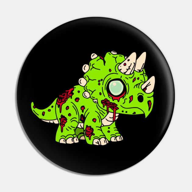 Zombie Triceratops Pin by H. R. Sinclair