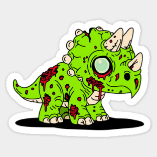 Zombie Triceratops Sticker
