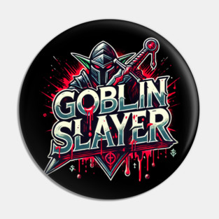 Epic Goblin Slayer Design - Dark Fantasy Warrior Art Pin