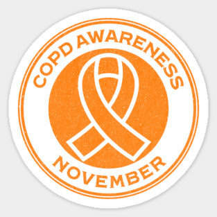 COPD Awareness November Orange COPD Ribbon Campaign Magnet