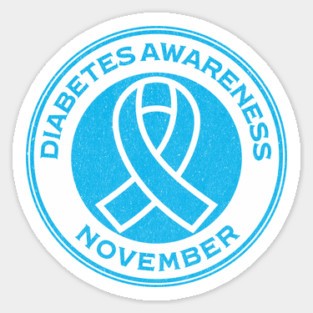 Diabetes Awareness November Blue Diabetes Ribbon Campaign Magnet