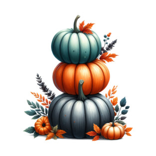 Christmas Pumpkins Cute Colorful T-Shirt