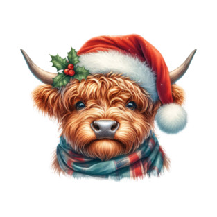 Christmas Highland Cow T-Shirt