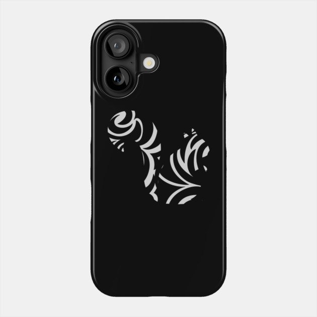 Tribal Wave Squirrel Silhouette Design Phone Case by TuncGK