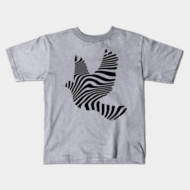 Wavy Dove - Minimalist Geometric Pattern Kids T-Shirt by TuncGK