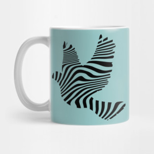 Wavy Dove - Minimalist Geometric Pattern Mug