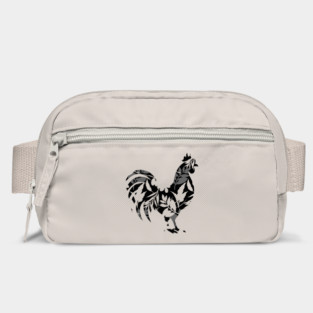 Autumn Leaves in Rooster Silhouette Pattern Bag