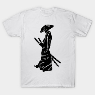 Samurai Lines - Minimalist Japanese Art T-Shirt