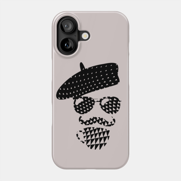 Guy Drinking Coffee - Silhouette Retro Pattern Phone Case by TuncGK
