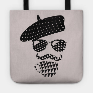 Guy Drinking Coffee - Silhouette Retro Pattern Tote