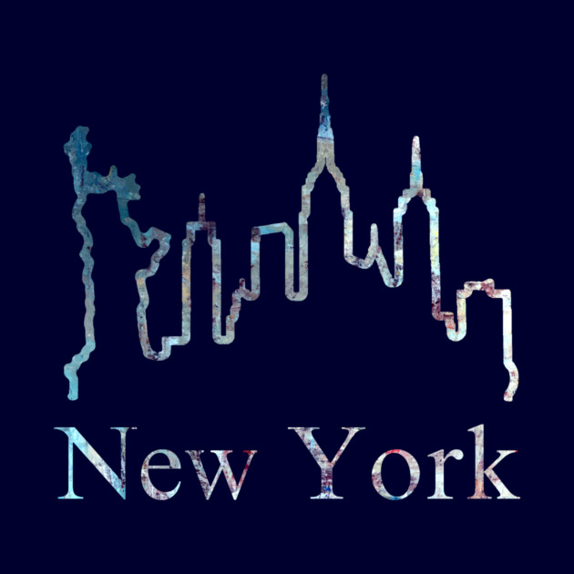 New York Skyline Abstract Line Art by DonWillisJrArt