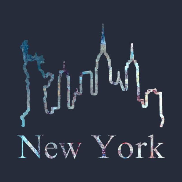 New York Skyline Abstract Line Art by DonWillisJrArt