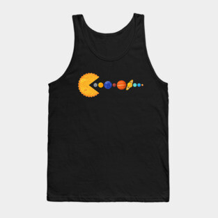 Pacman Eating Planets Tank Top