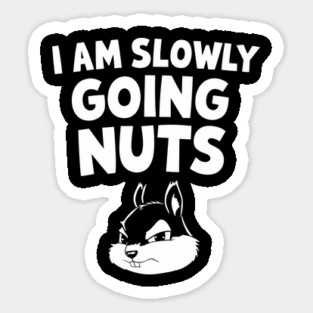 Slowly Going Nuts Sarcastic Humor Pun Magnet