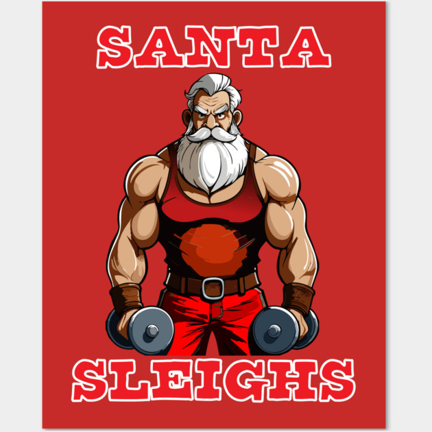 Santa Sleighs Wall Art by Officially Old Gym
