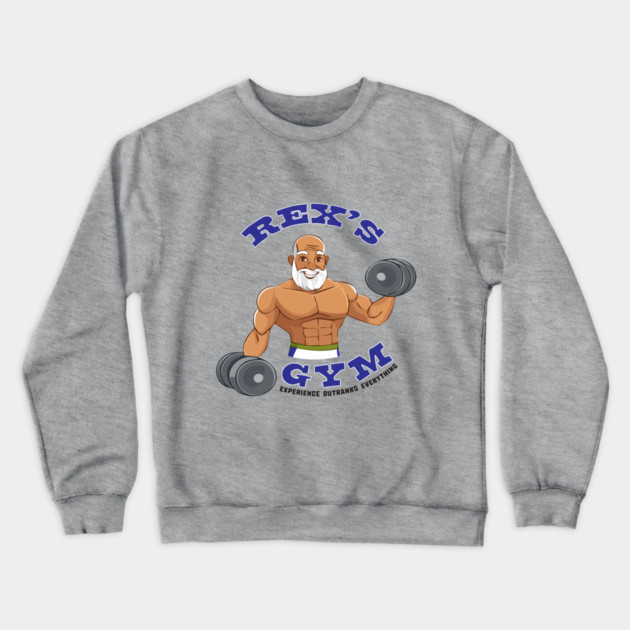 Rex's Gym Crewneck Sweatshirt by Officially Old Gym