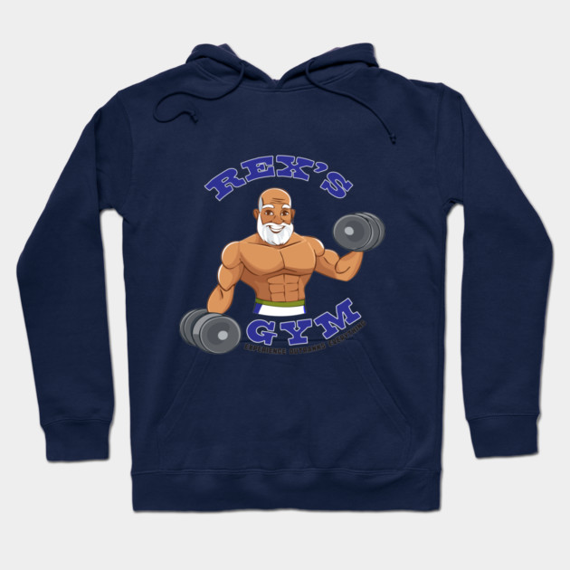 Rex's Gym Hoodie by Officially Old Gym