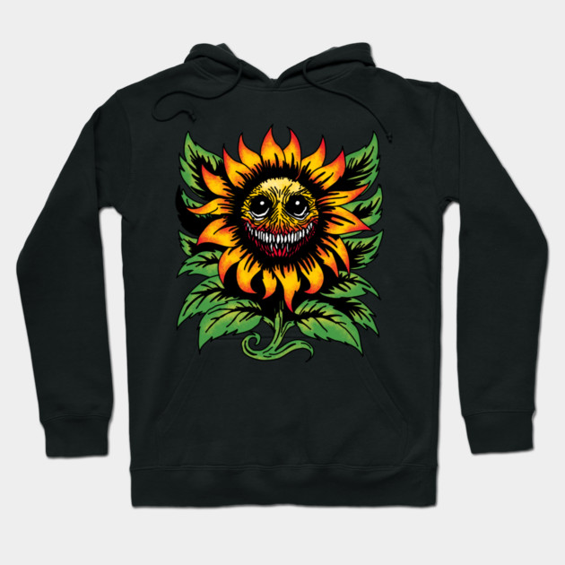 Creepy Sunflower Hoodie by H. R. Sinclair