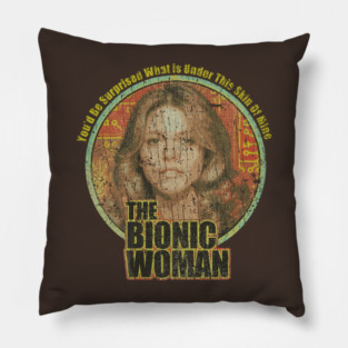 VINTAGE RETRO STYLE - the bionic woman Pillow