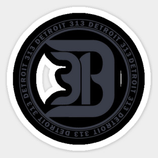 313 Detroit Sticker
