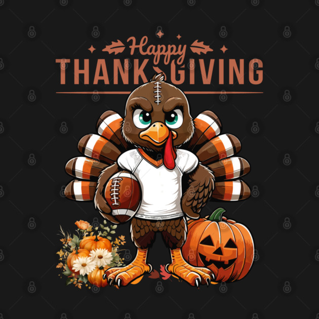 Thanksgiving American Football Player Turkey by JessArty