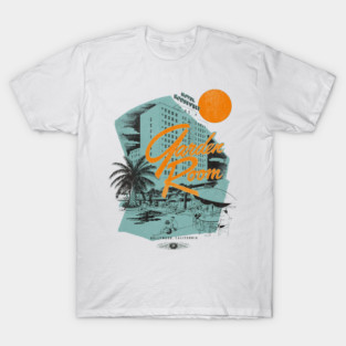 The Hollywood Hotel by the Poolside Retro Roosevelt Palm Trees T-Shirt