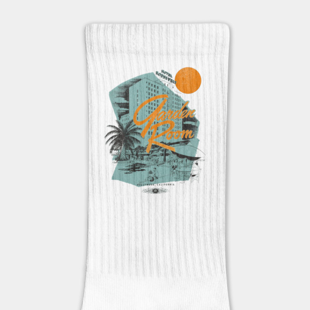 The Hollywood Hotel by the Poolside Retro Roosevelt Palm Trees by Joaddo