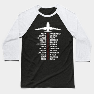 Airline Alphabet Baseball T-Shirt