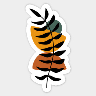 Boho Feather and Shapes, Tropical Leaves, Boho Lover Gifts for Christmas, Botanical Plants Shapes Magnet