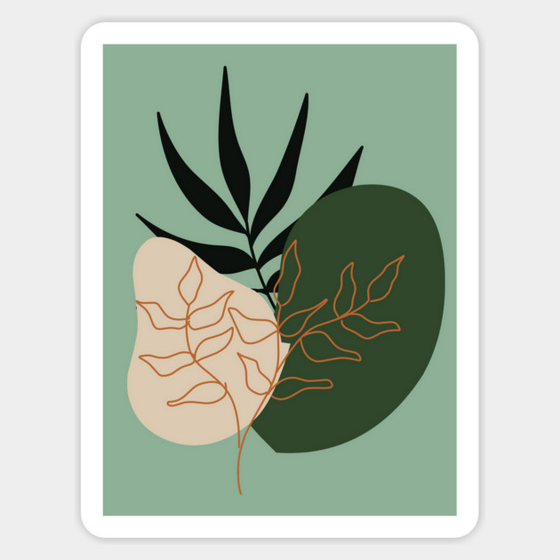 Bohemian Vintage Lemon Abstract Art, Boho Inspired Gift for Her, Mom, Friends, Christmas Gift Magnet by CrystalJ 