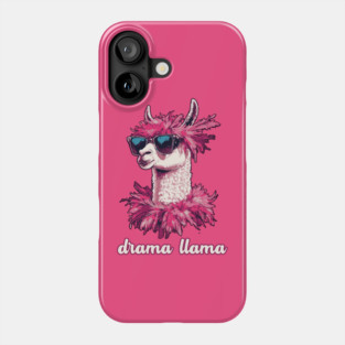 Purple Retro Drama Llama - Designed for Fancy Girls Phone Case