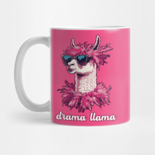 Purple Retro Drama Llama - Designed for Fancy Girls Mug