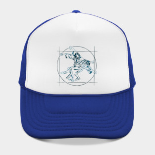 Vitruvian Dude Blue Big Lebowski The Dude Tai Chi Hat