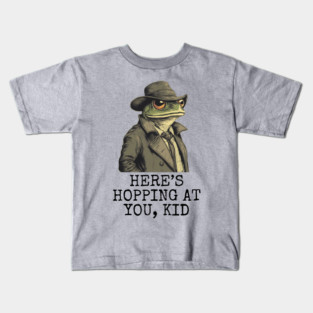 Debonair Frog in Trench Coat & Fedora | Pun & Parody Kids T-Shirt