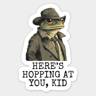 Debonair Frog in Trench Coat & Fedora | Pun & Parody Magnet