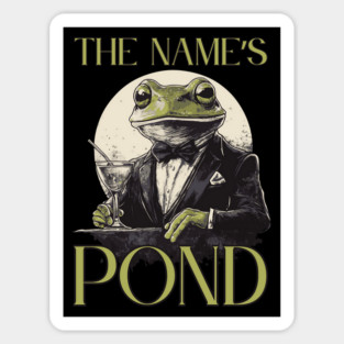 The Name's Pond - Movie Pun & Parody Sticker