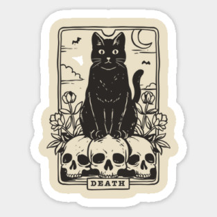 Death Tarot Cat Sticker