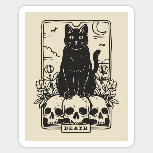 Death Tarot Cat Magnet by GoshWow®