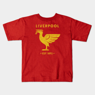 Liverpool Liverbird Retro Vintage BIG gold Kids T-Shirt