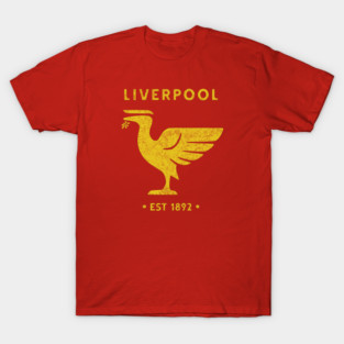 Liverpool Liverbird Retro Vintage BIG gold T-Shirt
