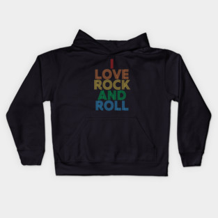 I Love Rock and Roll Kids Hoodie