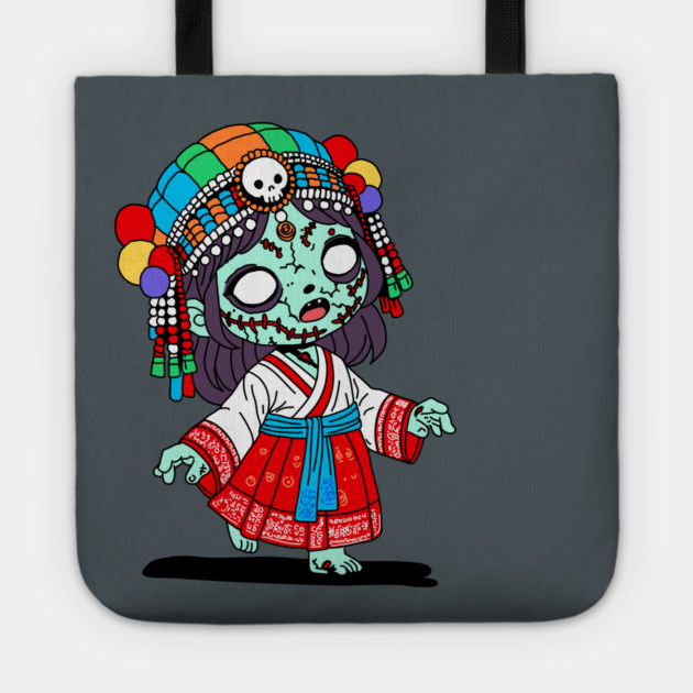 Cute Korean Zombie Tote by H. R. Sinclair