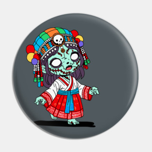 Cute Korean Zombie Pin