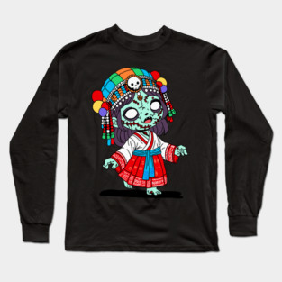 Cute Korean Zombie Long Sleeve T-Shirt