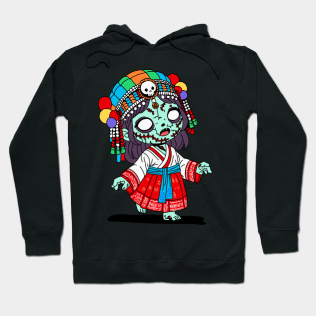Cute Korean Zombie Hoodie by H. R. Sinclair