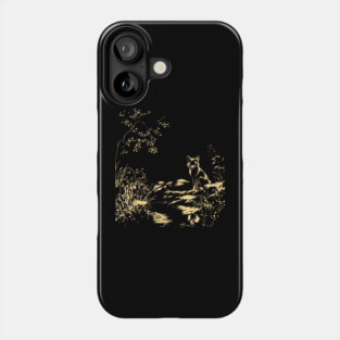 Alone in the Dark Forest - Neo Folk Fox Design Phone Case