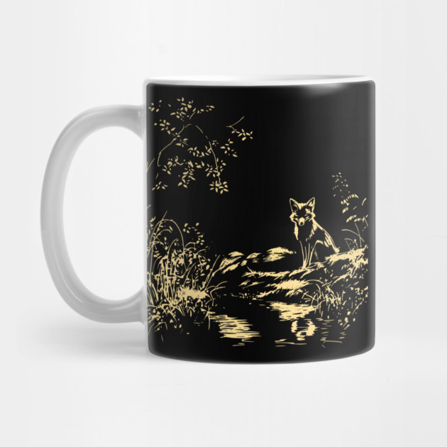 Alone in the Dark Forest - Neo Folk Fox Design by TuncGK