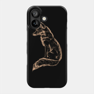 Neo Folk Style Red Forest Fox Phone Case